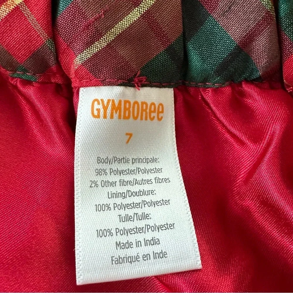 NWT Gymboree girls Plaid Holiday Skirt A Royal Christmas Bow Red‎ Green Gold New